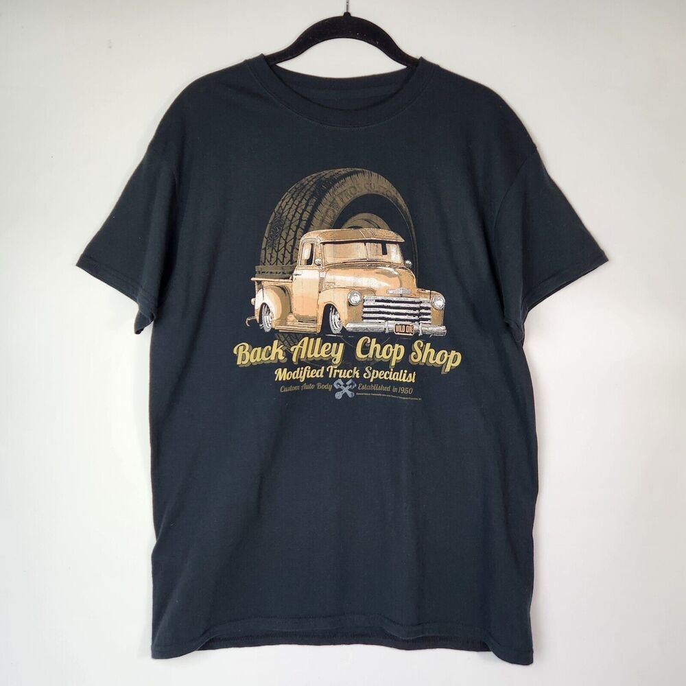 Cabo Joe Shirt Mens Sz M Black Cotton T Shirt Antique Auto Shop Mechanic Vtg Car